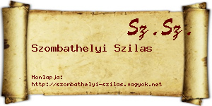 Szombathelyi Szilas névjegykártya